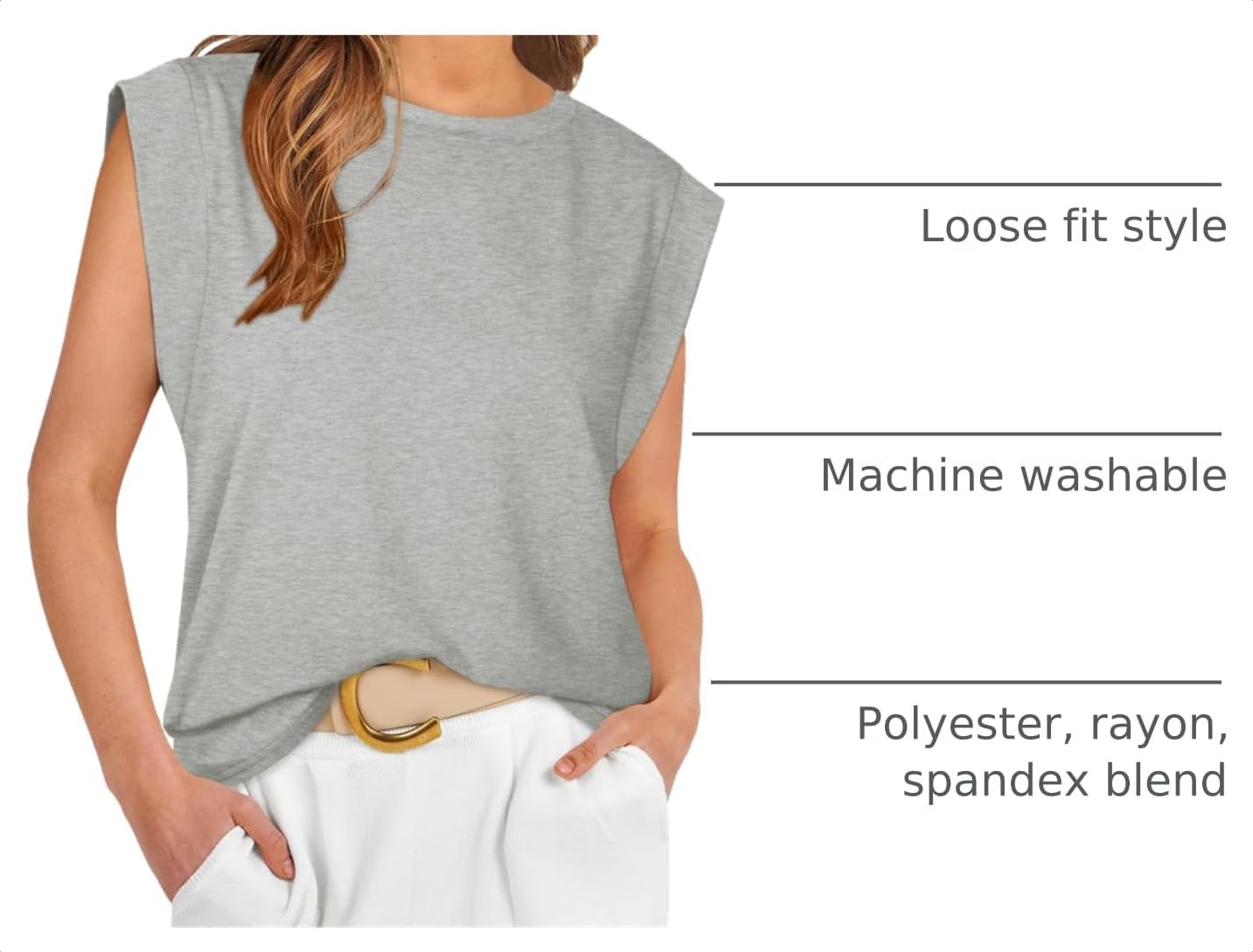 Cap Sleeve Tops for Women Summer Top Basic Tee Shirts Business Casual Tank Loose Fit 2026 Fashion thumbnail
