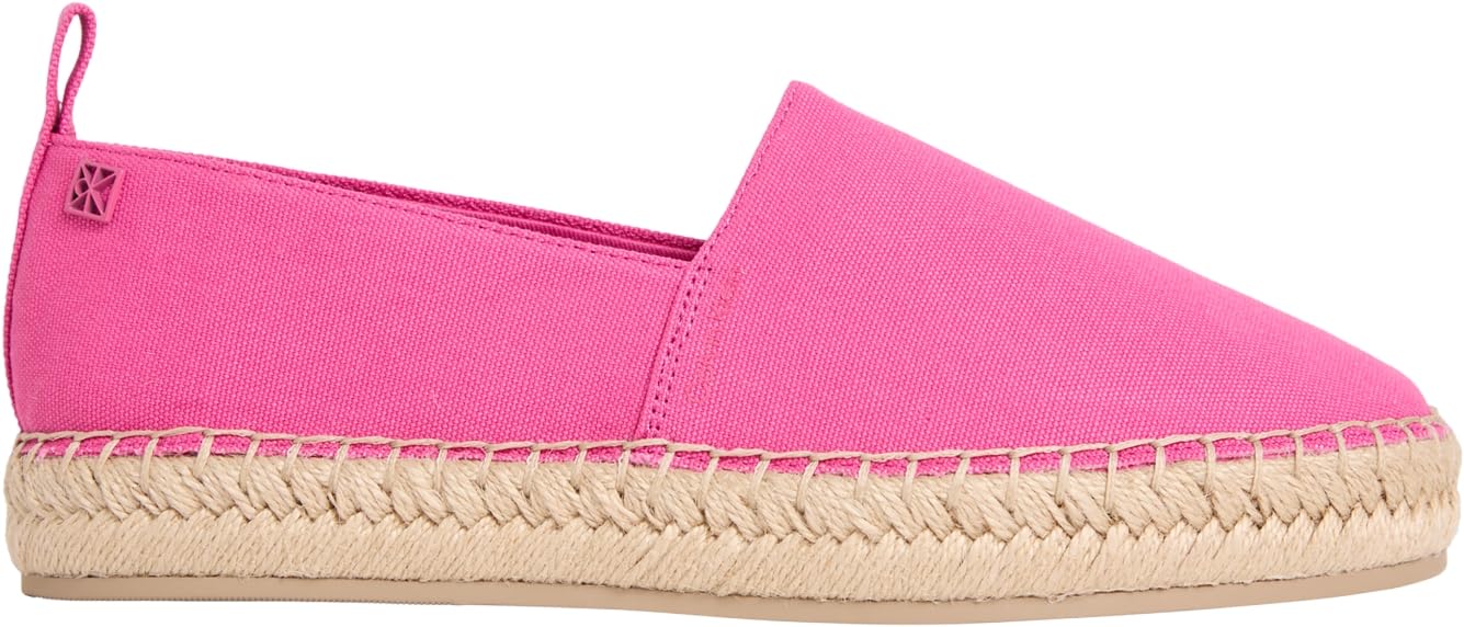 Calvin Klein Women’s Espadrilles Oblique Canvas with Loop, Pink (Pink Yarrow), 8.5