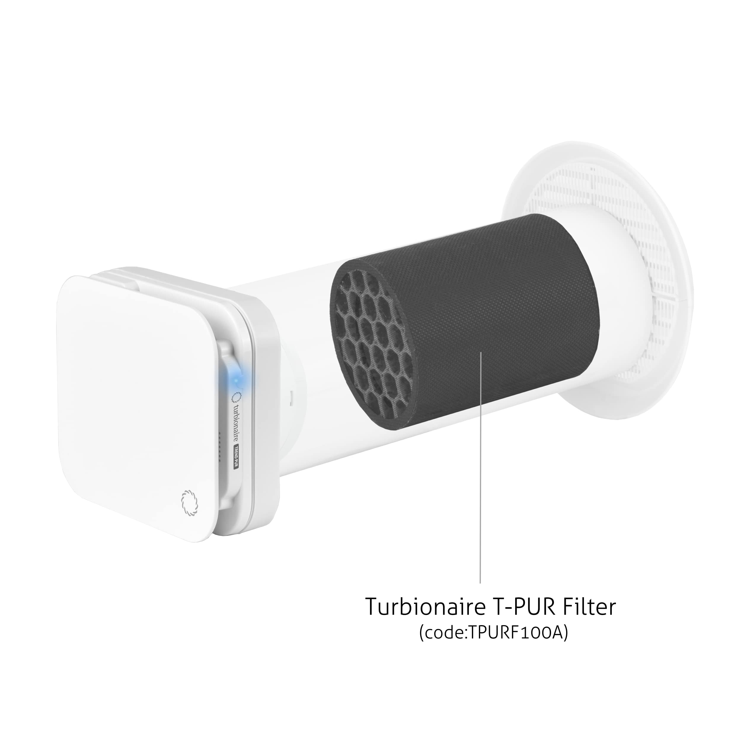 T-Pur TPURF100A Turbionaire Filtr powietrza Turbionaire TREND PUR Wentylator, 3 etapy filtracji, Filtr HEPA, Filtr węglowy,Filtr przeciwpyłowy