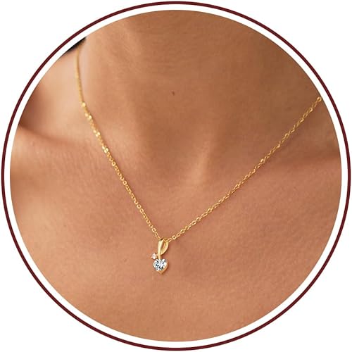 Mom Birthday Gifts, Mother Day Necklaces Gifts for Mom Birthstone Necklace for Women Non Tarnish Gold Necklace with Birthstone 21st 30th 40th Birthday Gifts for Her Sister Daughter Adjustable Christmas Jewelry
