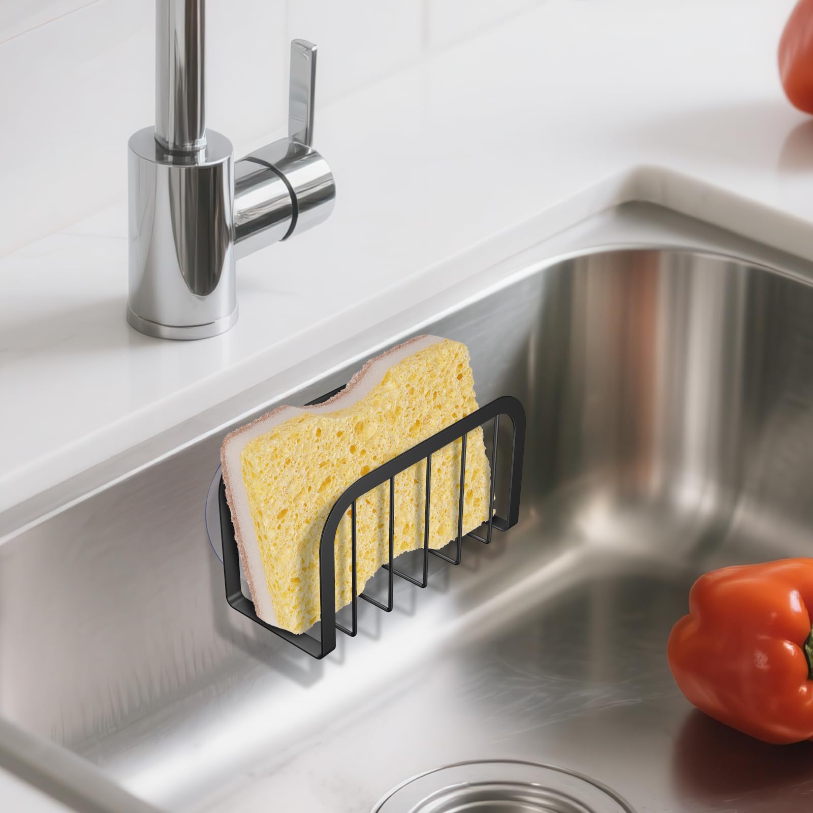 Sponge Holder for Sink - Suction Cup Kitchen Caddy -4 Sponge Holder for Sink - Suction Cup Kitchen Caddy -4