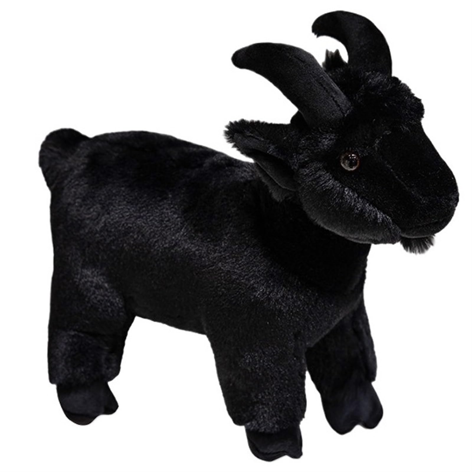 TOPLITHE Simulation Goat Plush, Realistic Goat Stuffed Animals Soft Plushie Toy Gifts for Friends Kids Home Decor(Black)