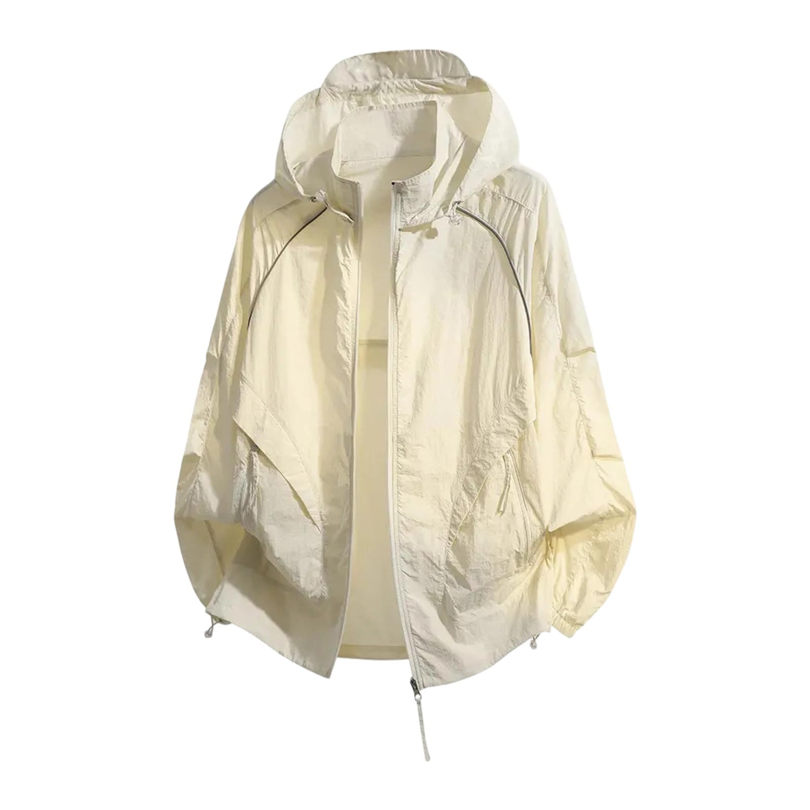 Genérico Camisa Upf 50 Hombre Manga Larga - Chaqueta Ligera Con Capucha Y ProteccióN Solar Upf 50+ Cortavientos Para Exteriores Ideal Para Senderismo Y Viajes