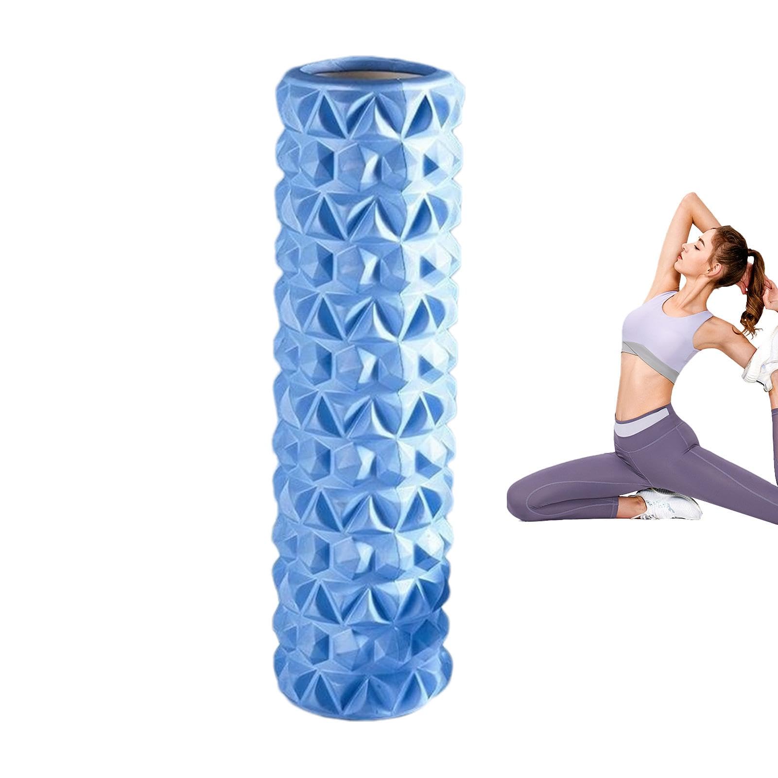 Foam Roller and Massage Roller - 1 Piece Massage Roller for Legs | Wear Resistant Foam Yoga Roller for Back | Deep Tissue Muscle Massage Tool for Effective Muscle Exercises (Blue)