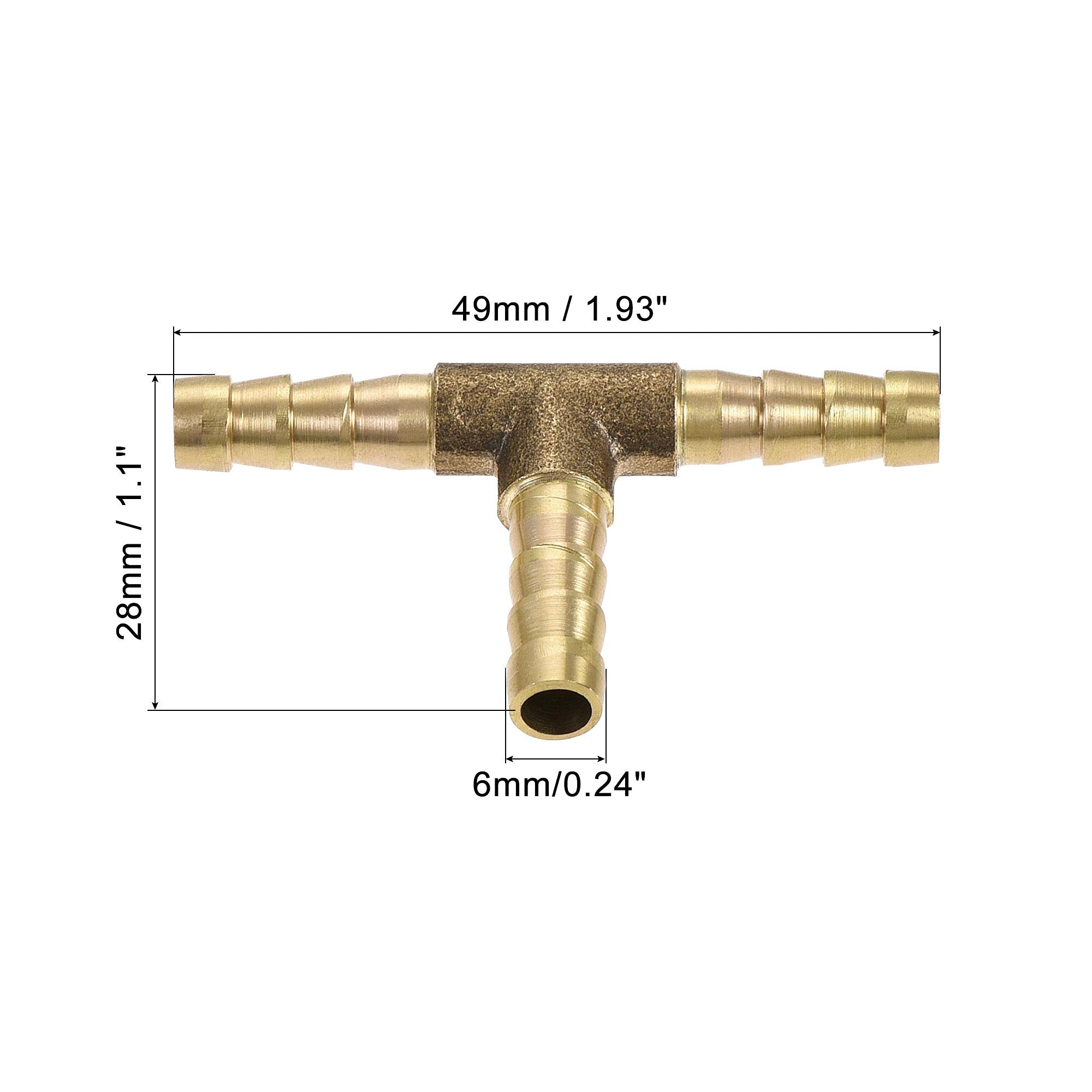 QUARKZMAN 12 Set 6mm Dritto Sagomato Tubo flessibile Barb Ottone Tubo