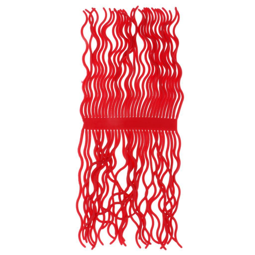 Gralara Fly Tyling Worm Body Squirmy Wormy Material Fly Tying Material Bunch, Red