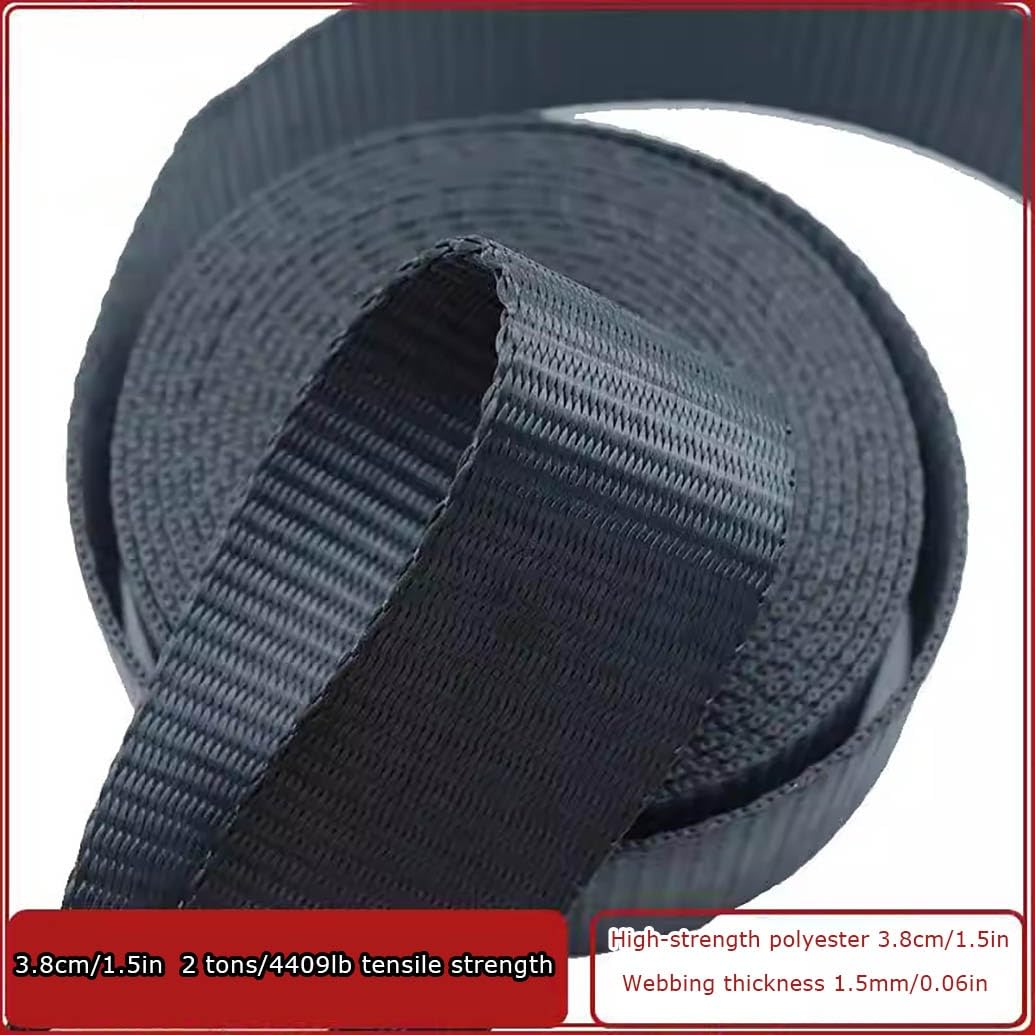 Cinghie A Cricchetto,Resistenti Per Carico 4000 Kg Set Di Cinghie Di Fissaggio Da 38mm Cinghie Fissaggio Con Cricchetto Per Il Fissaggio Di Camion E Il Raggruppamento(Black2,3.8cmx3m/1.49x118in)