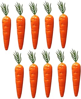 NUOBESTY 10 Pçs Cenouras Artificiais Cenouras De Simulação Realistas Cenouras Em Miniatura Casa De Bonecas Miniaturas Cesta Decoração Acessórios De Boneca Cenoura Falsa Brinquedo Cenoura