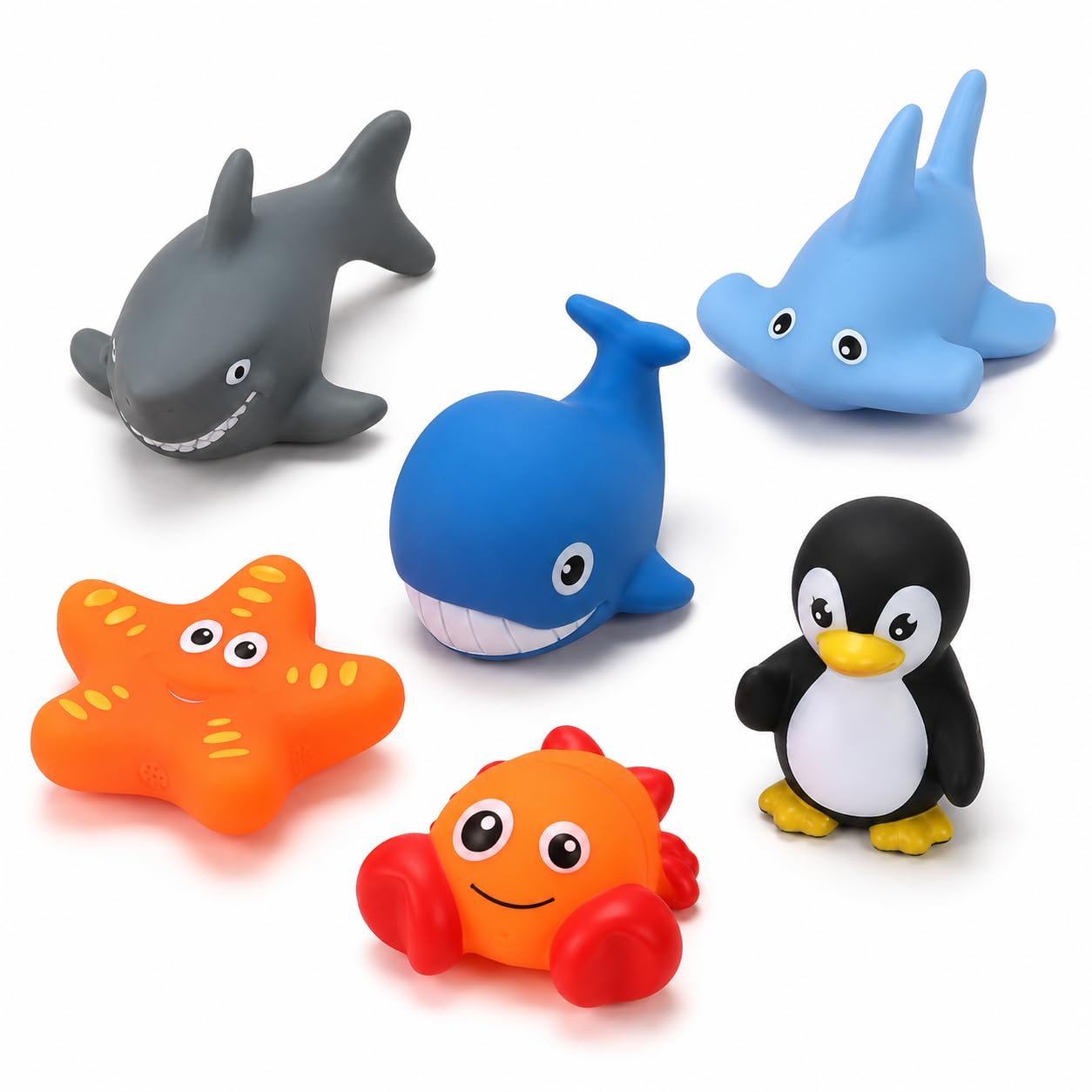 AURALIN Pool Diving Toys Set 4 Pieces, Underwater Swimming Training Accessories, Sink and Float Water Games for Beginners, Family Summer Pool Activities, Assorted Marine Designs (SeaAnimal 6P)