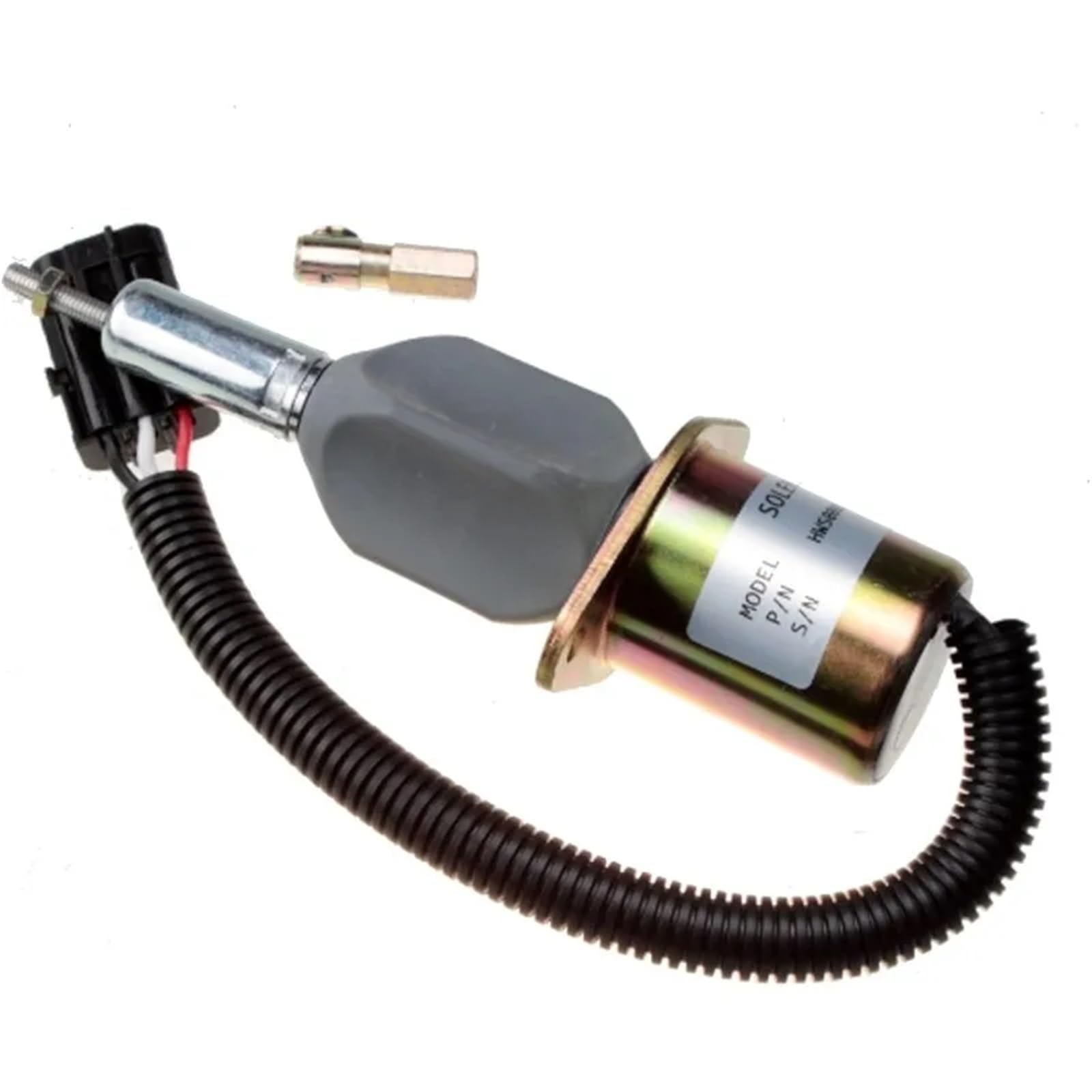 Solenoide de corte de combustible Solenoide de corte de combustible de 24 V 3928161 SA-4293-24. Compatible con Cummins 6CT de 8,3 L. Compatible con excavadoras Komatsu PC360-7 PC300-7.