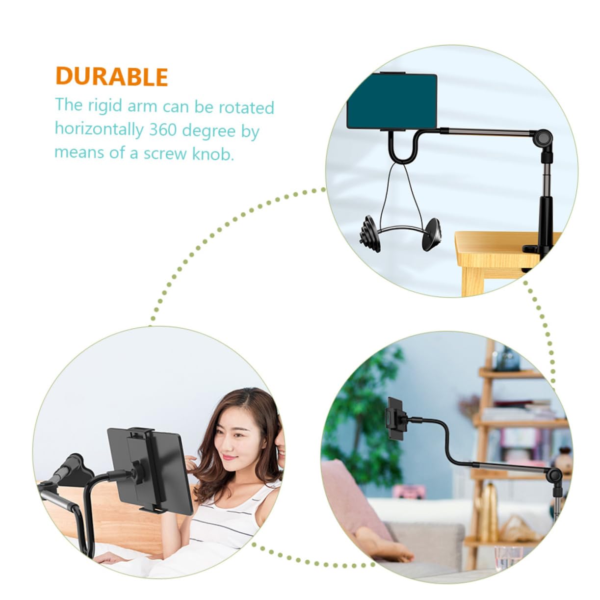 SOIMISS Soporte de Teléfono Flexible con Brazo Gooseneck para Streaming y Grabación para Dibujar y la Compatible con Móviles y Tablets