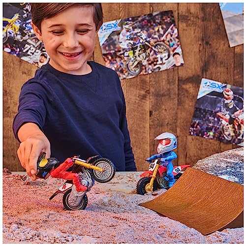 Supercross, Race And Wheelie Competition Set, Includes Ricky Carmichael And Ken Roczen Bikes And Deluxe Ramp, Kids Toys For Boys Aged 3 And Up #TOP4