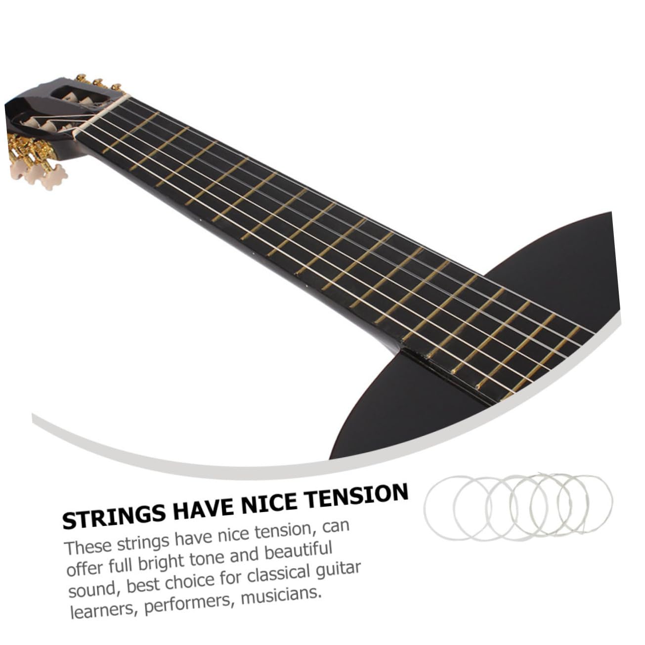 FAVOMOTO Nylon Classical Guitar Strings Pack 6 Pieces Acoustic Strings Bending Resistance Great for Guitar Lovers