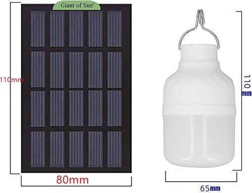 Miniatura 6 de plplaaoo Luces de gallinero para interiores y exteriores, bombillas solares, bombillas solares monocristalinas de silicona monocristalina, portátil,