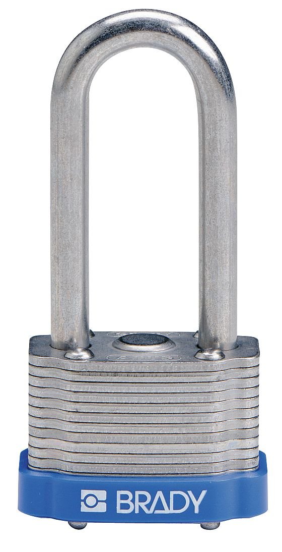 Brady 118974 Blue, Key Retaining Steel PadLock - 2