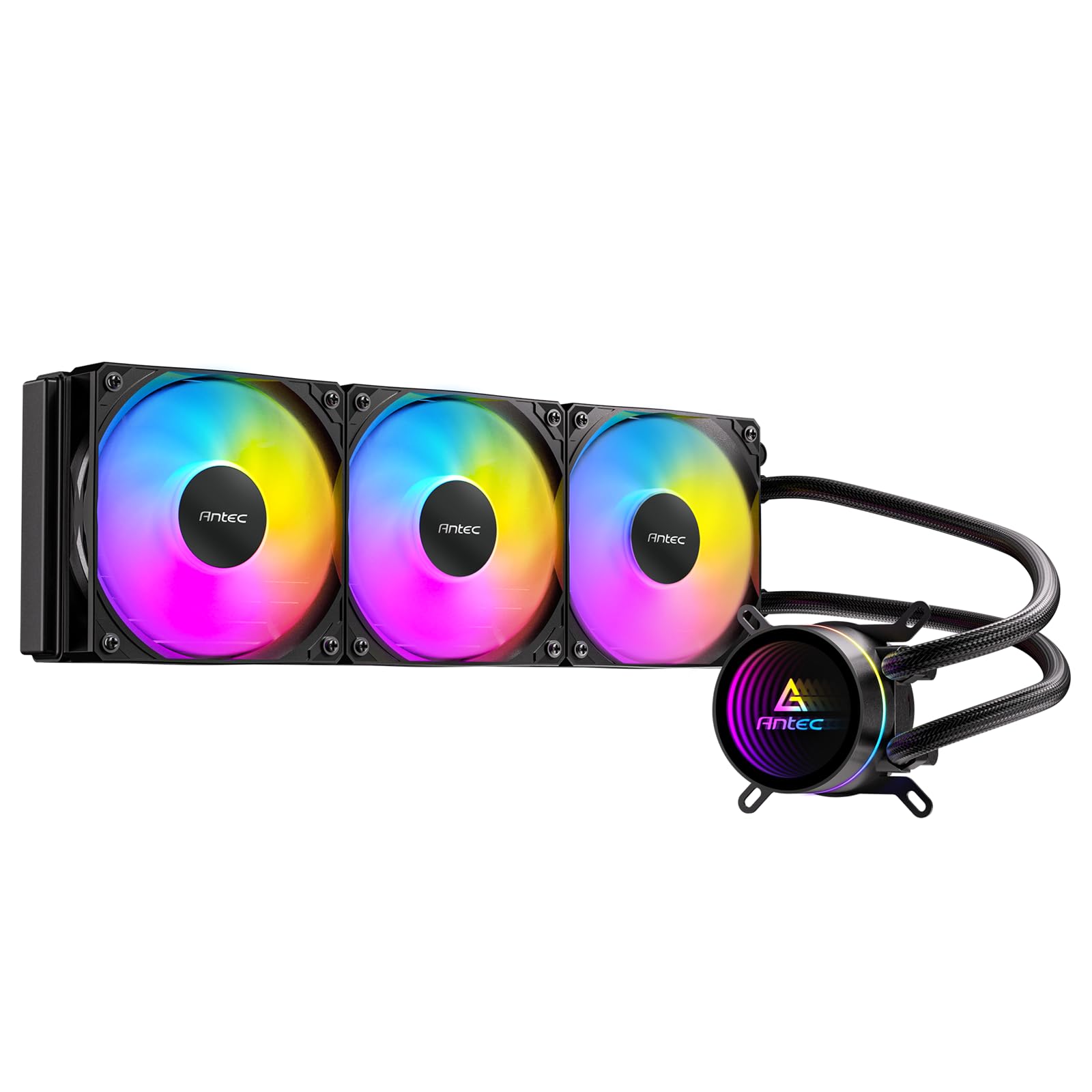Amazon | ANTEC Luna 360 ARGB ブラック 液体CPUクーラー 合わせ鏡を 