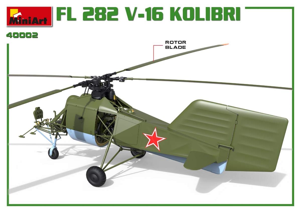 MiniArt 41002 1:35 FL 282 V-16 Hélicoptère Kolibri - Reproduction fidèle, modélisme, kit Plastique, Bricolage, Loisirs créatifs, Collage, kit modèle, à Assembler, Non Peint