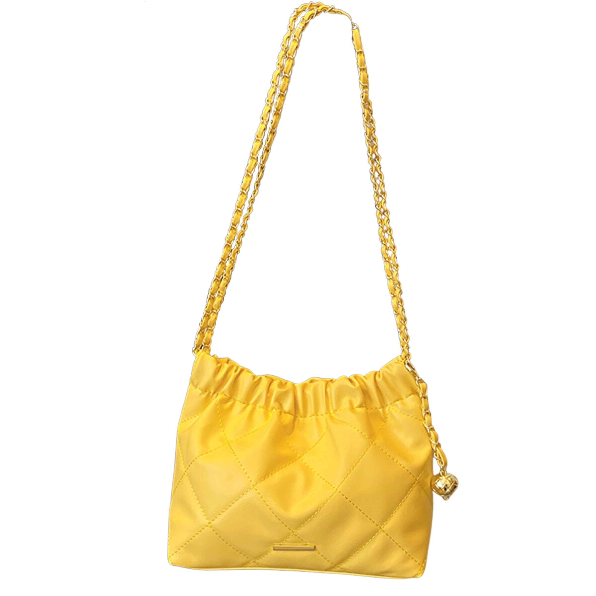 Newphoria P50 Women Yellow Sling PU Leather Shoulder Bag with Chain and PU Strap (B0CLRT2CFB) Amazon Price History, Amazon Price Tracker
