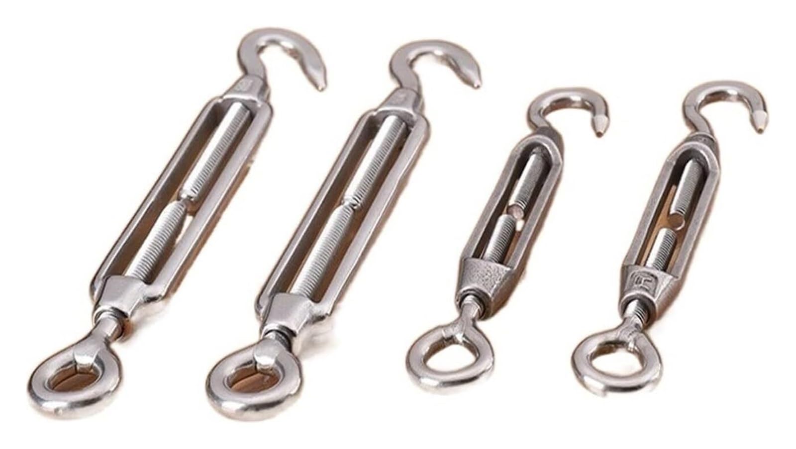 ZFPKXHVMG Adjust Open Turnbuckle, Stainless Steel Turnbuckle Hook Wire Rope Tensioner(M8)
