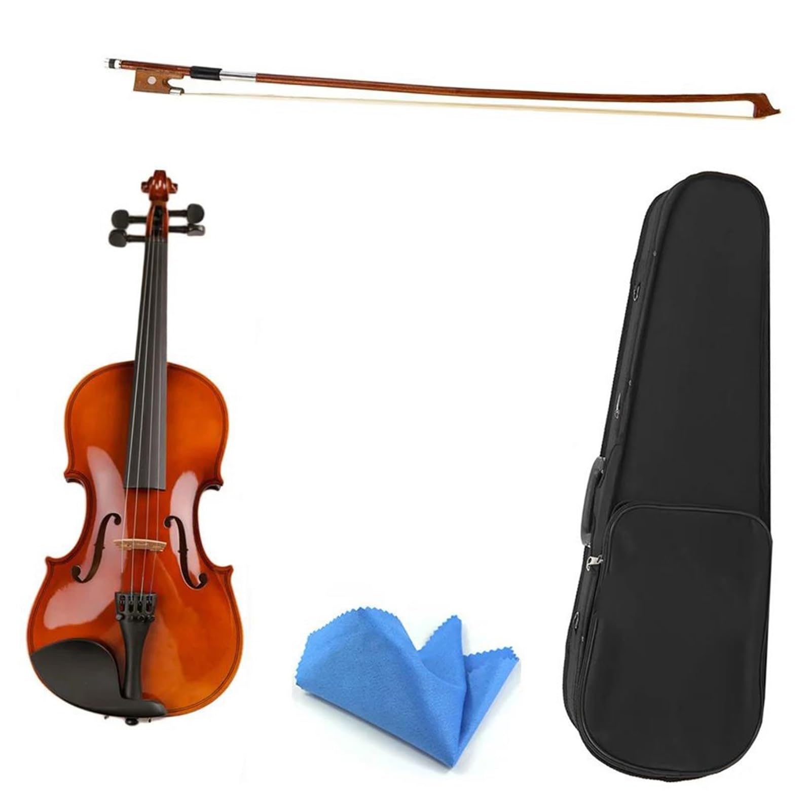 Violino Violino Acustico In Legno Massello Misura 1/8 1/16 Con Archetto E Poggiaspalla Adatto Per Principianti Di Violino(SET1,1/16)