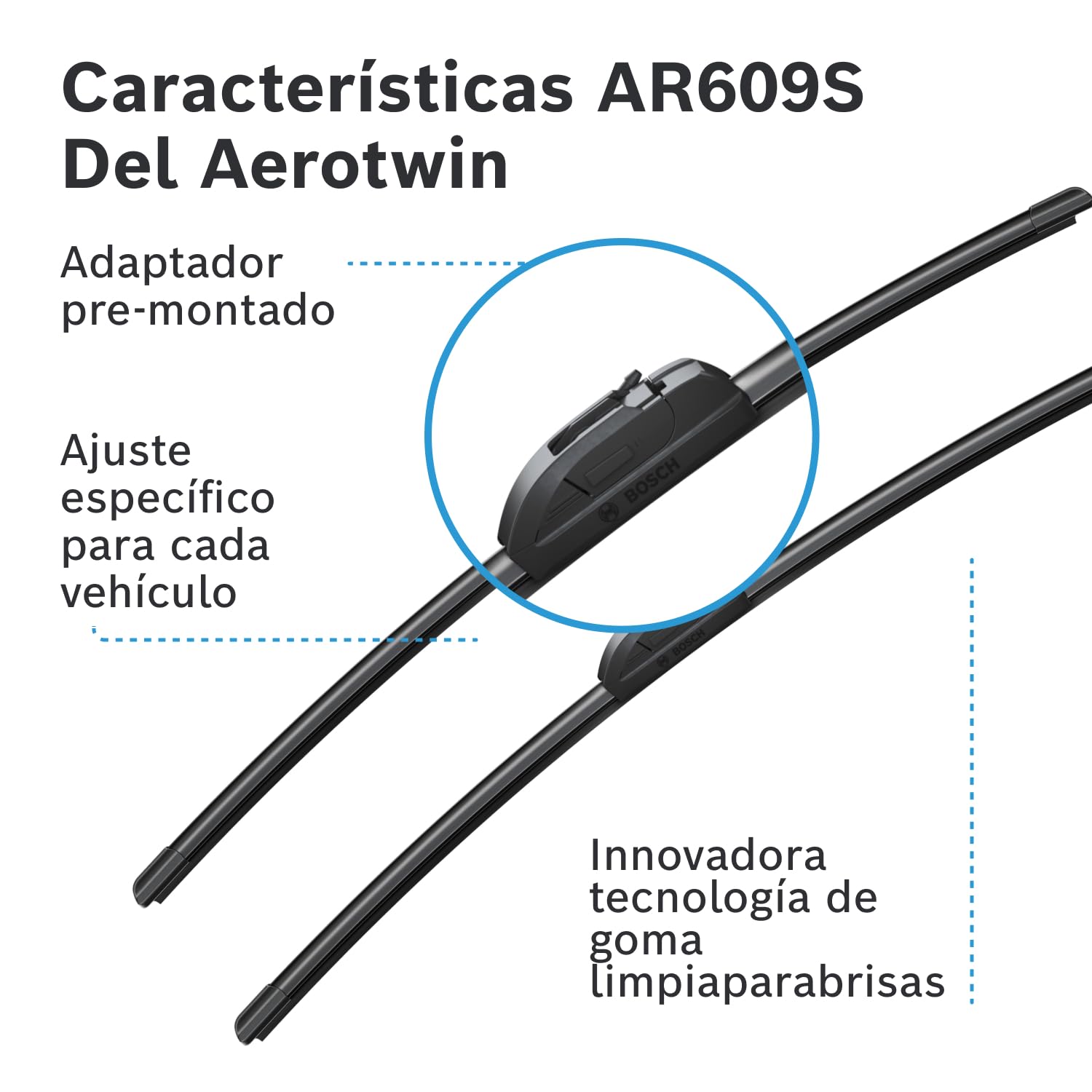 BOSCH Wischerblatt Aerotwin Retro Spoiler AR609S 3397009776 | Compatible con: bus Iveco Daily III, caja Daily III, plataforma Daily III, bus diario IV, caja diaria IV
