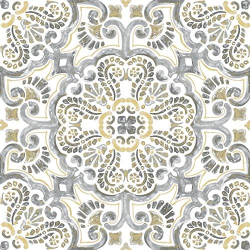 FloorPops FP2947 Antico Peel & Stick Floor Tiles, Multicolor