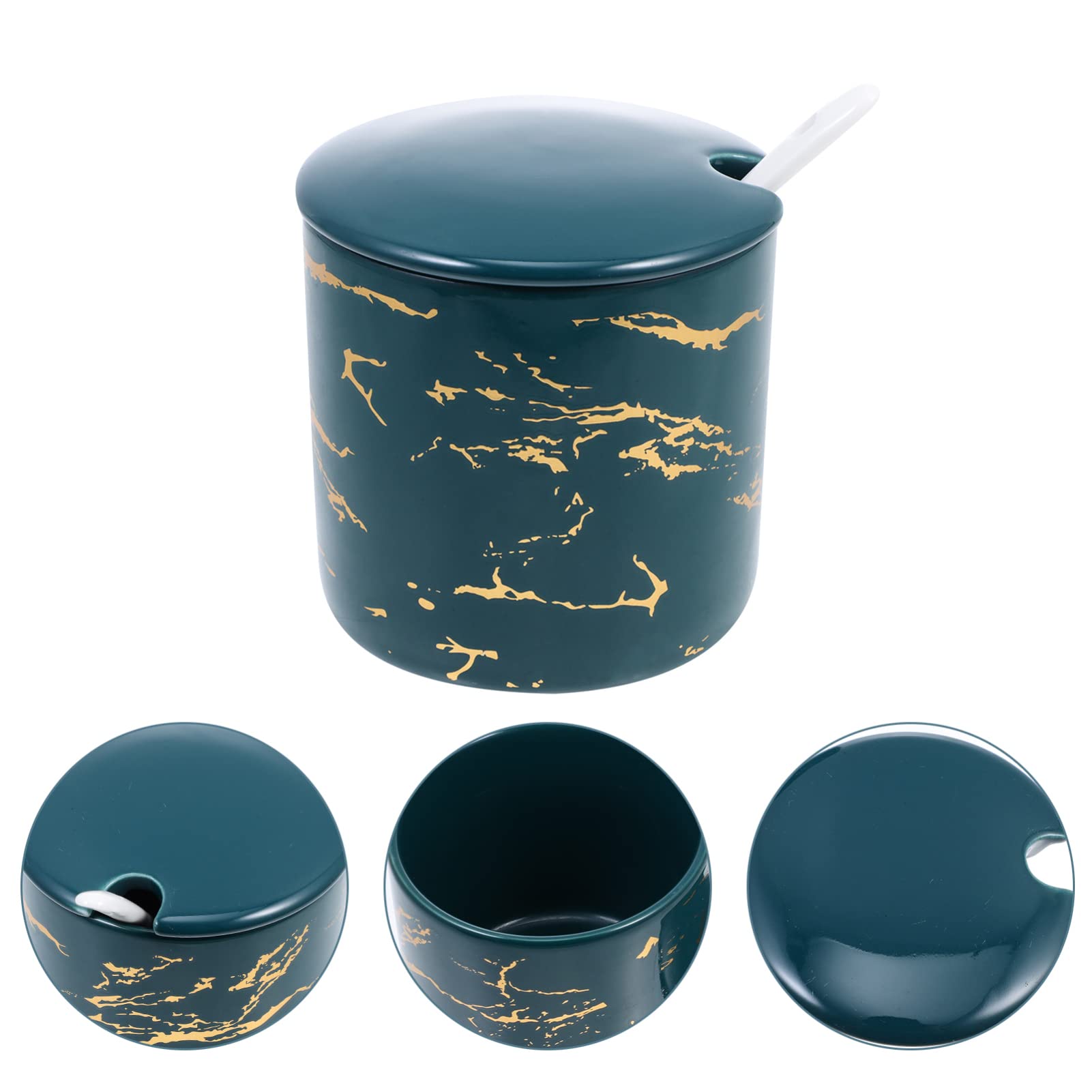 CMBSSTFC Pudełko Porcelanowy pojemnik na przyprawy z pokrywkami Łyżka Kuchenna Rurka na przyprawy Taca Solniczka Piwnica Cukiernica Miska na żywność Stora, słoiki na przyprawy