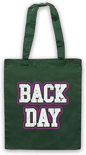 My Icon Art & Clothing Back Day Bodybuilding - Bolsa con eslogan, color Verde, talla Talla Unica