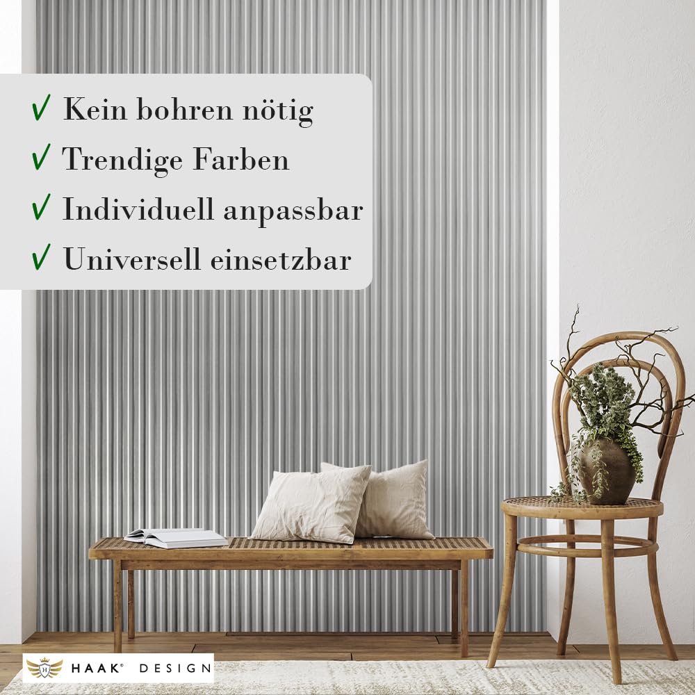 Set di 6 pannelli da parete e soffitto Desiwa in acciaio inox, 10,7 x 125 cm, colori lucidi