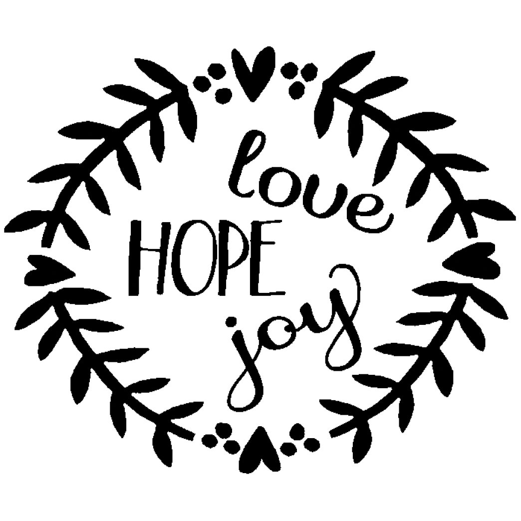 Gourmet Rubber Stamps Cling Stamps 2.75 x 4.75-inch-Love Hope Joy