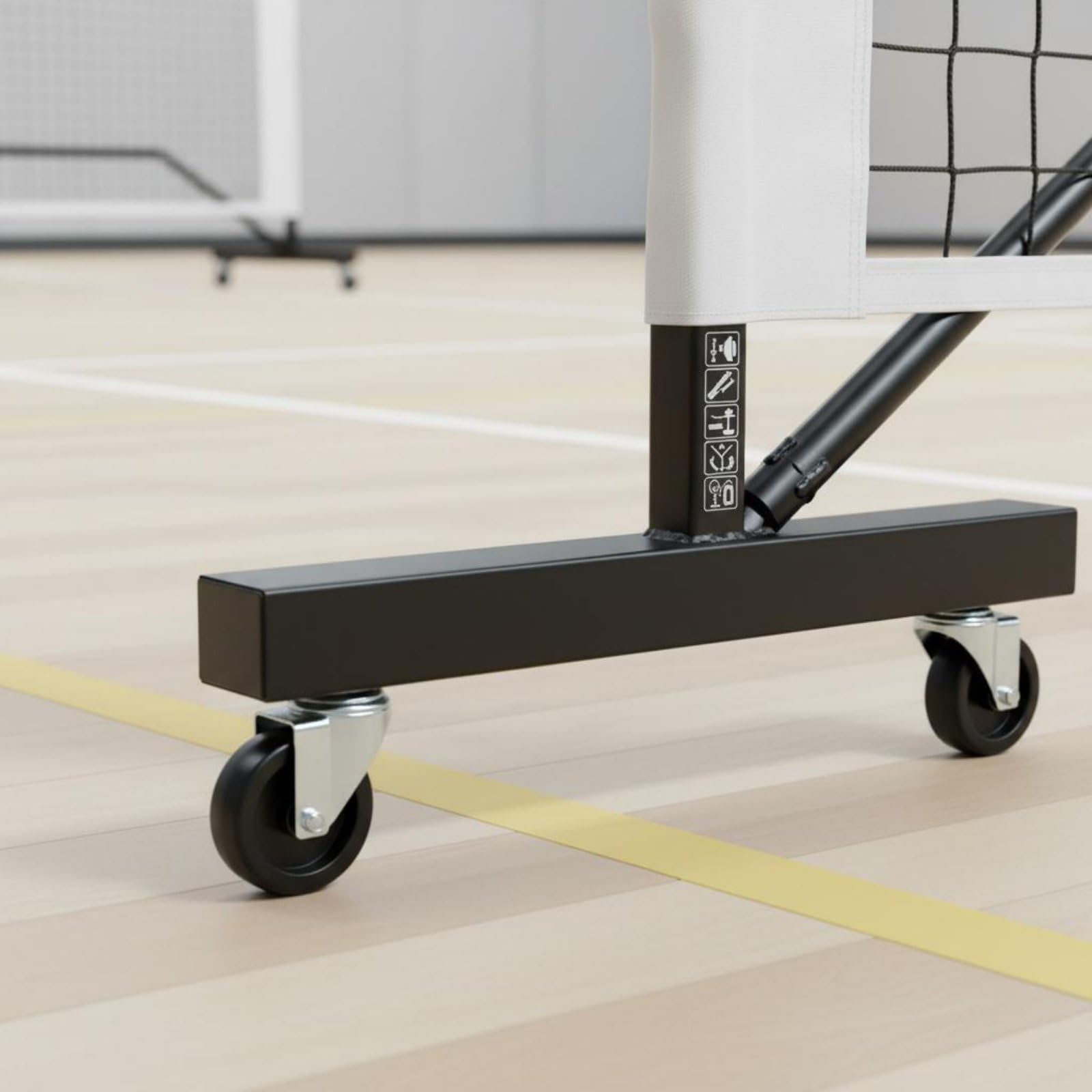Rete Pickleball Portatile Rete da Allenamento Rete da Campo Rete Smontabile in Poliestere E Ferro Trasporto Semplice con