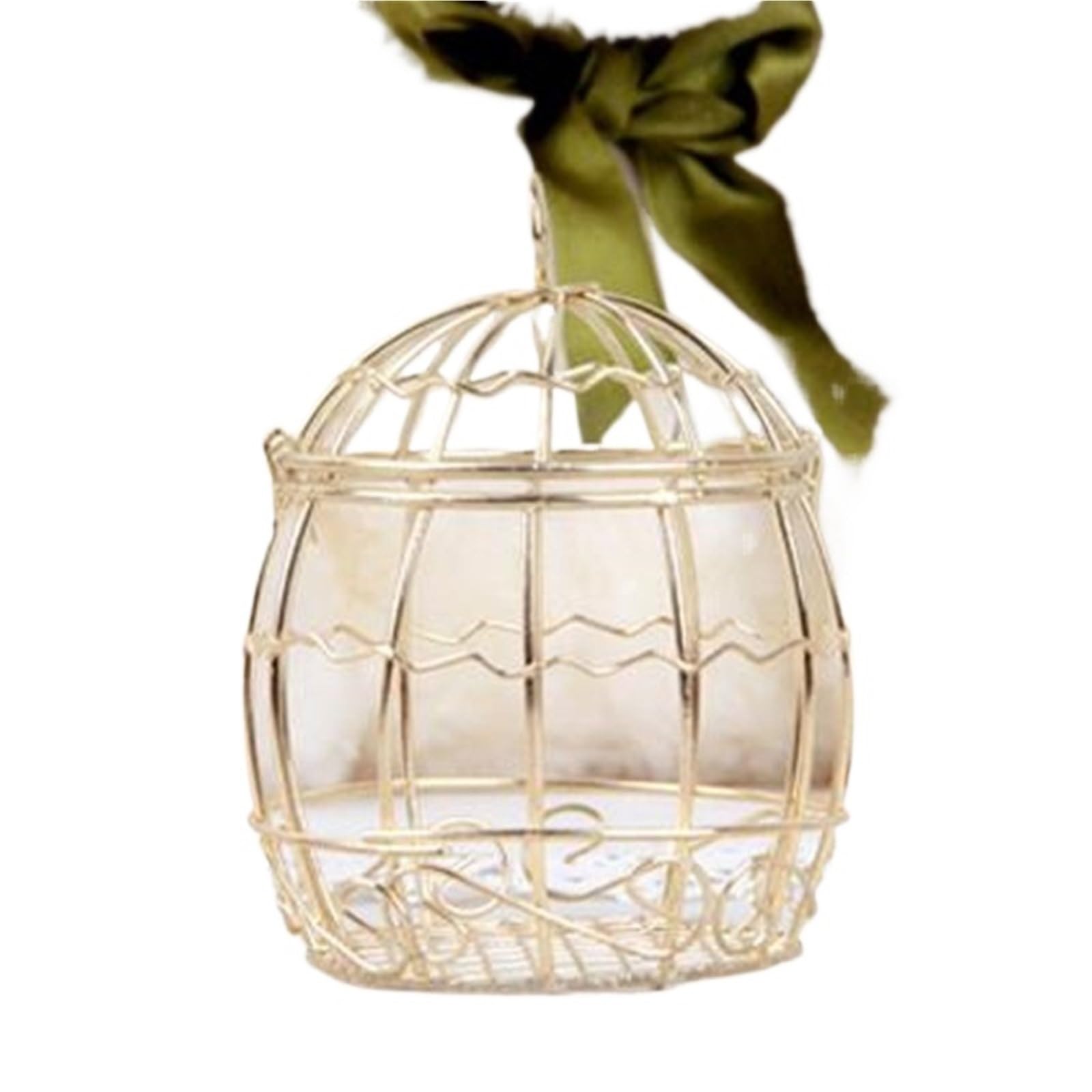Boite bonbon mariage cage oiseau violette pour decoration table bapteme