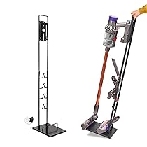 Supporto per Aspirapolvere Compatibile con Dyson V15 V12 V11 V10 V8 V7 V6 – DC45,  DC35,  DC58,  DC59,  DC62,  DC74- Organizzatore da Pavimento con Ruote Senza Forare Il Muro.