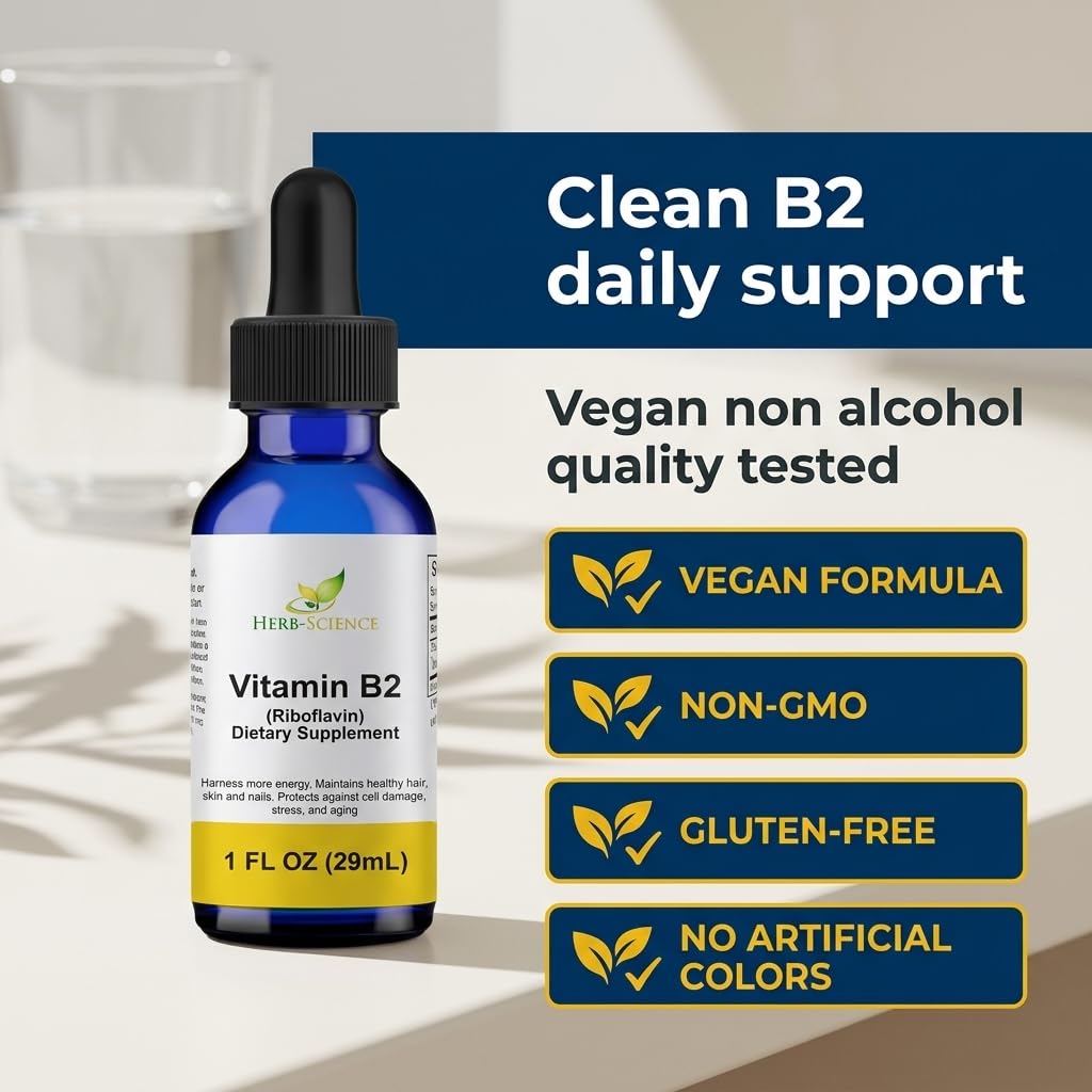 Vitamin B2 Liquid Drops, Riboflavin, Alcohol-Free, 1 Oz — Amazon image 6