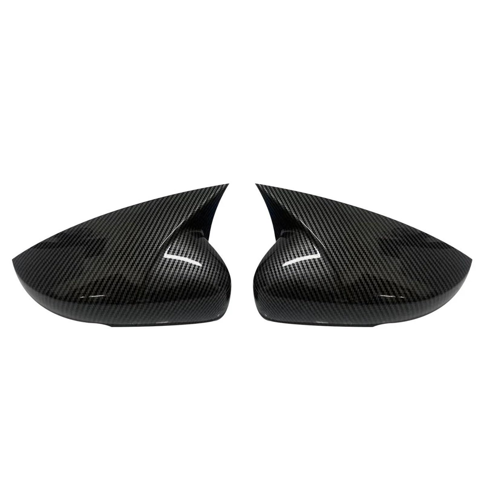 Slimes Carbon Look For Vw For Polo Mk5 6R 2009-2013 6C 2014-2017 Pair Car Rearview Side Mirror Cover Sticker Wing Cap Exterior Door Case(Carbon Look)
