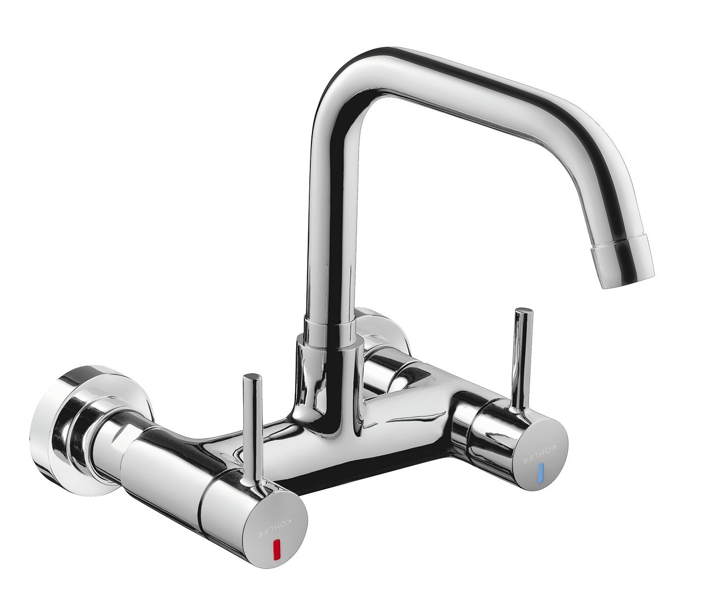 KOHLER Cuff 37315IN-4-CP Dual Handle Wall Mounted Premium Kitchen Faucet with Mixer (B06XQ2LLY1) Amazon Price History, Amazon Price Tracker