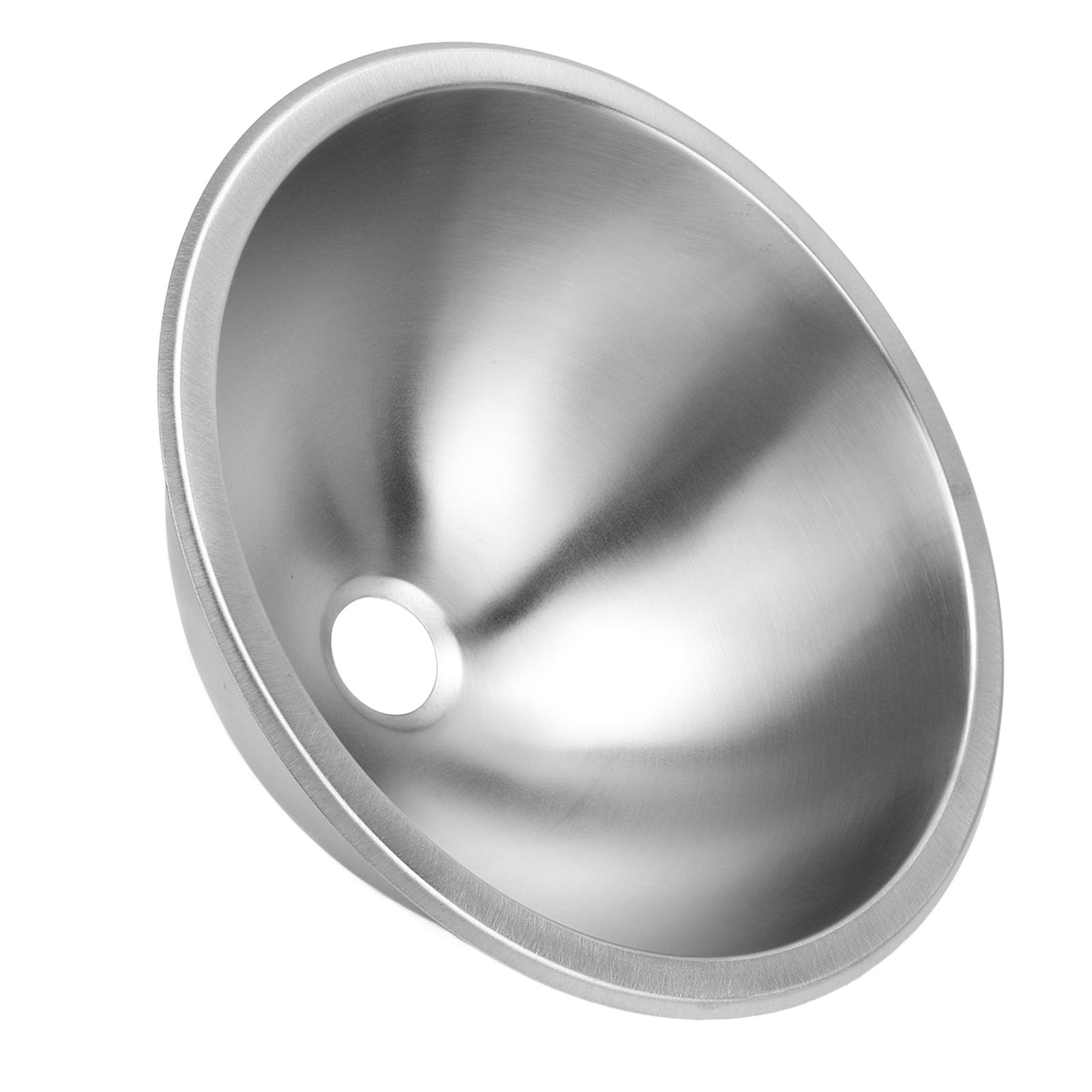 Lavabo Rond en Acier Inoxydable pour Camping-car, Lavabo de Salle de Bain à une Cuve, découpé avec Tuyau de Vidange de 40 Mm pour Camping-cars, Bateaux, Cuisines, Yachts,
