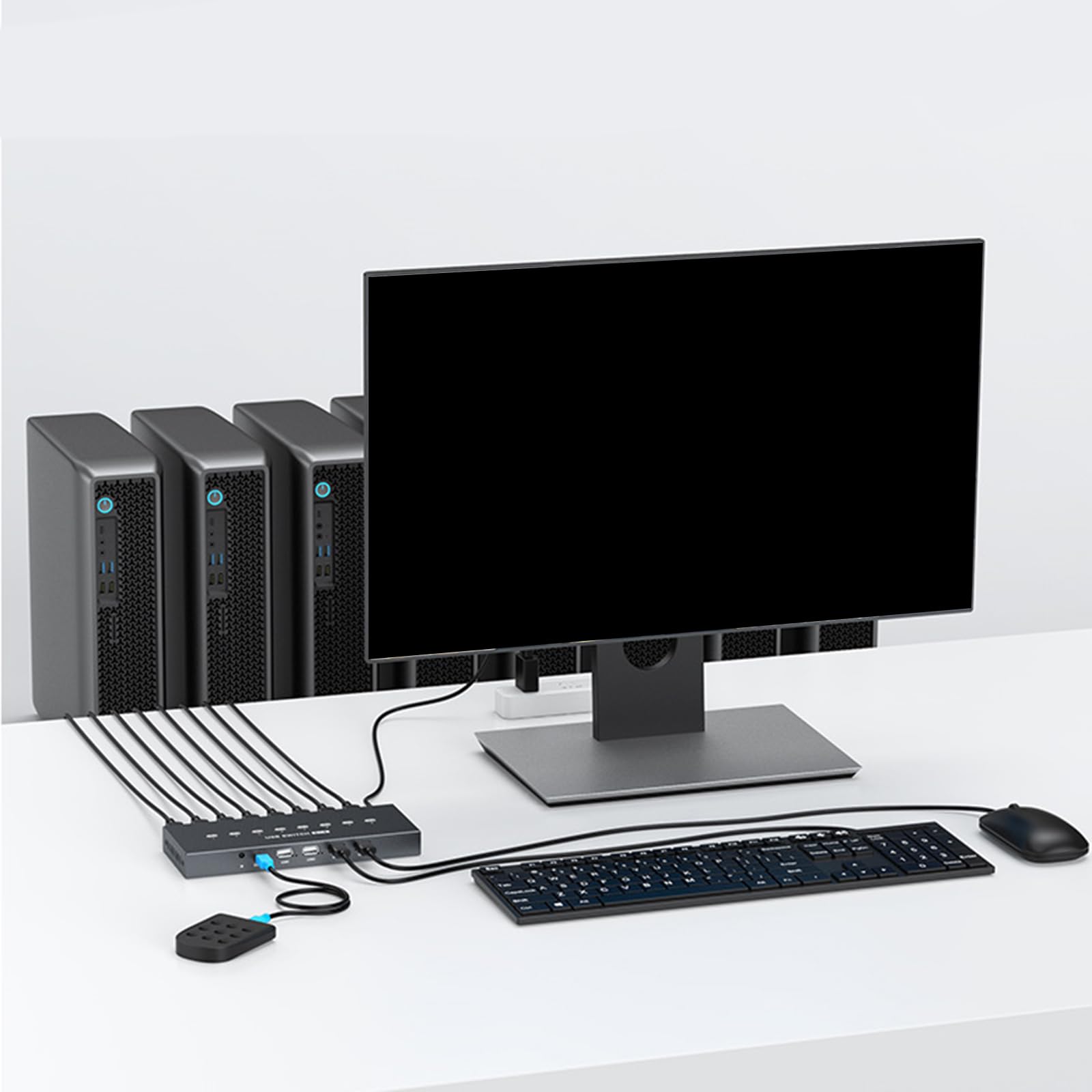Commutatore di condivisione della stampante USB2.0, selettori manuali di periferiche del computer a 8 porte per l'uso hub di condivisione USB del computer