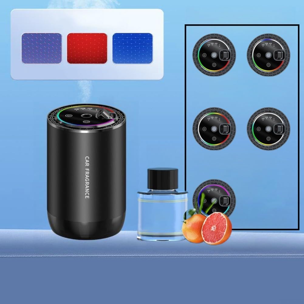 Aroma Diffuser For Smart Cars, 50ML Air Freshener With Intelligent Sensor And Adjustable Scent Levels For Convenience(Indigo Mens)