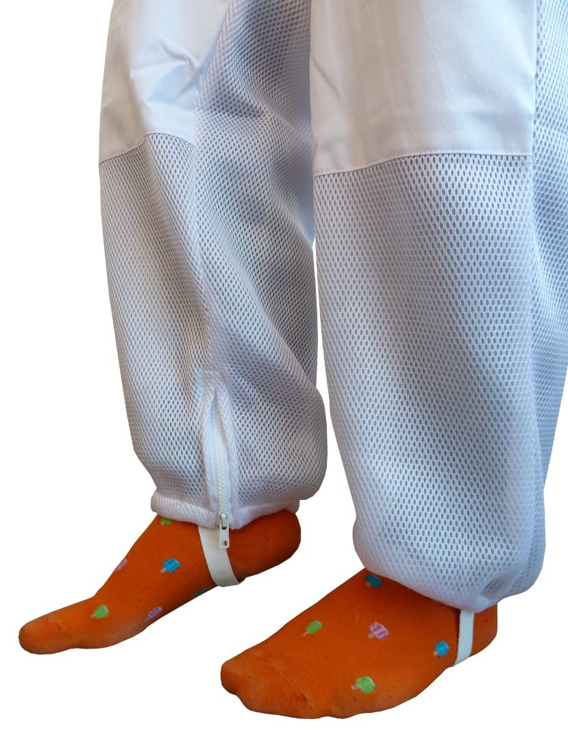 Bee Suit Air Mesh Round hat Ultra Ventilated Protective Beekeeping Suit Fully Body Bee Suit Bee Keeping Wasp Suit Beekeeper Protection Equipment