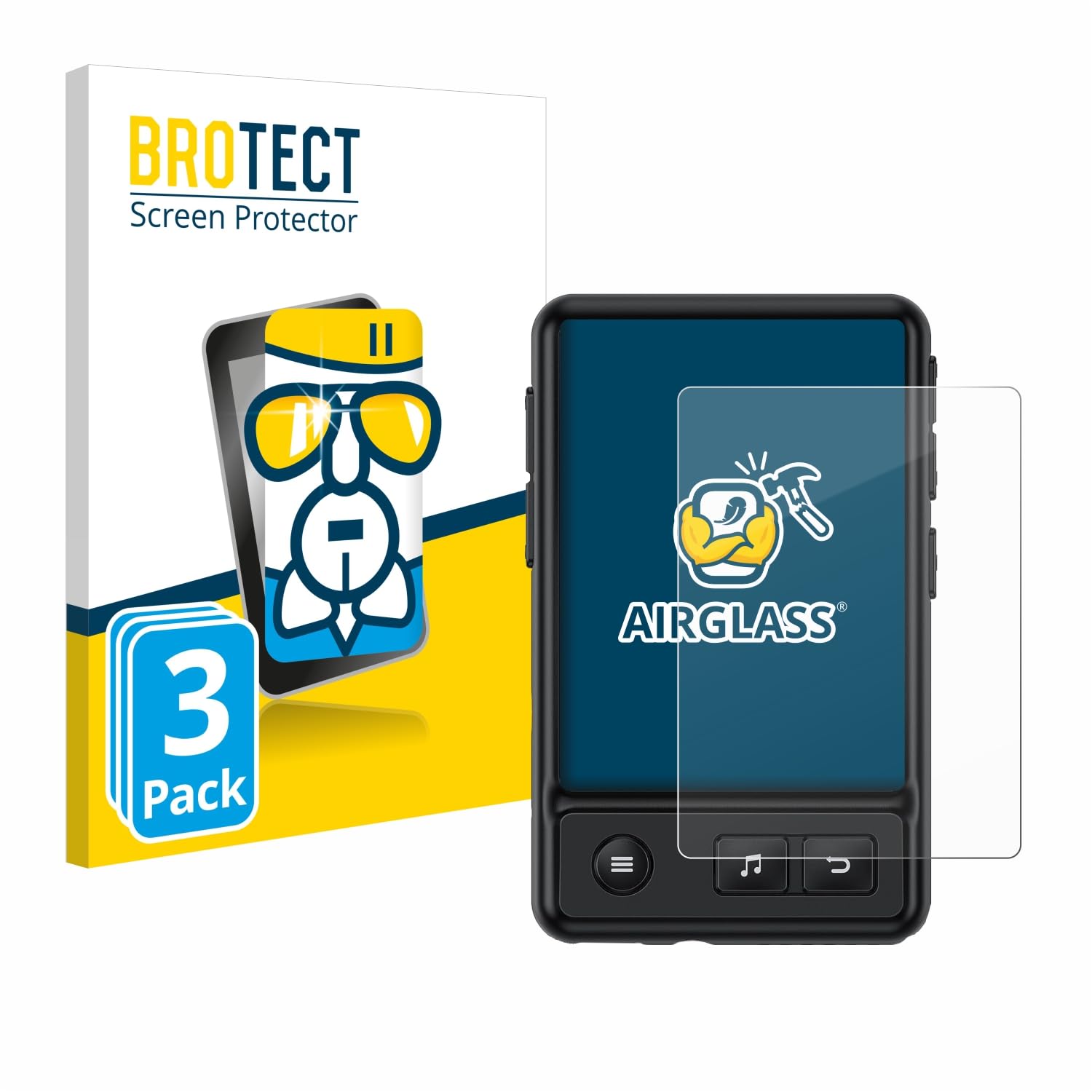 BROTECT Glass Screen Protector Film Compatible with AGPtek A30X (3 Pack) - Glass-Foil 9H Protection [Scratch Resistant, High Clarity]