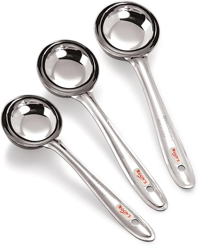 Roop's Serving Ladle Spoon 3 Pc Set
