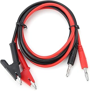 2pcs Multimeter Test, P1040 4mm Probe Testing Cables, Test with Alligator Clips and Banana Plug, Multimeter Test Kit Professional Electronic Test Cable Kit