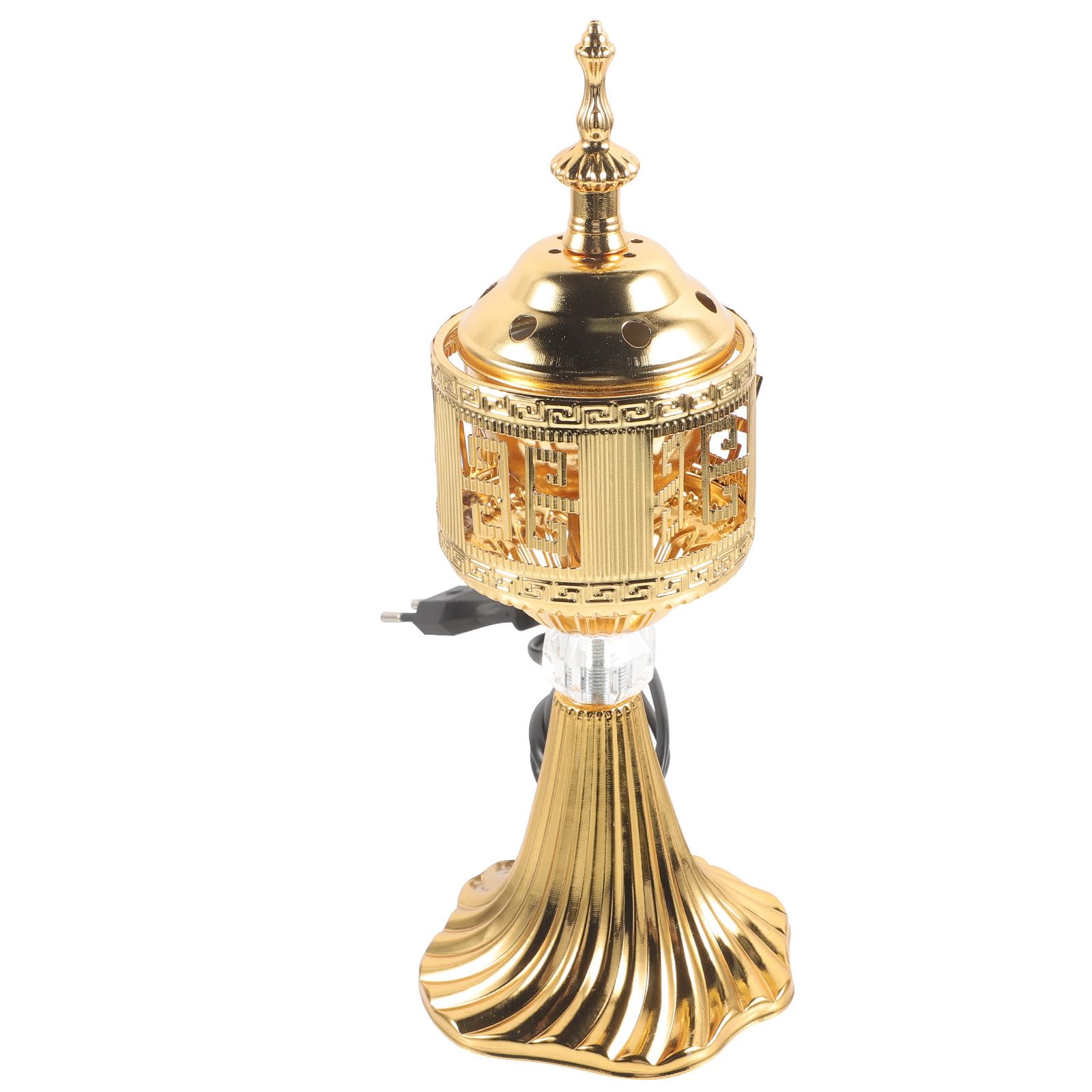 Brûleur d'arômes électrique en métal vintage pour parfum d'ambiance de table