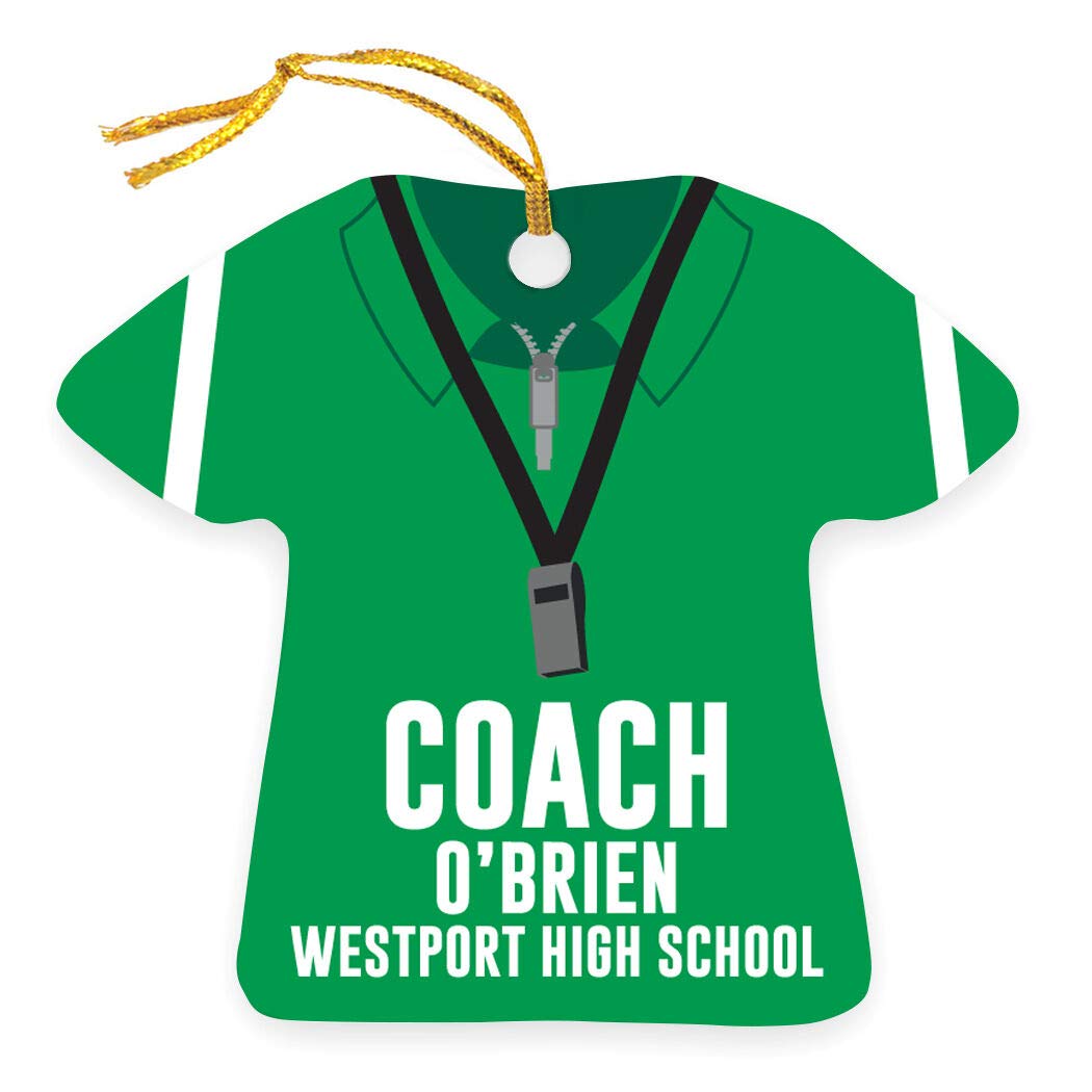 Personalized Profession Ornament | Custom Coach Tee | Green