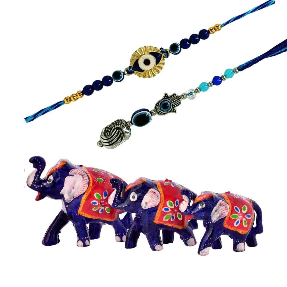 See full amazon price history chart for CraftVatika Evil Eye Rakhi Set of 2 for Bhai Bhabhi - Couple Rakhi for Brother and Bhabhi with Elephant Pair Set of 3 Showpiece - Rakshabandhan Designer Evil Eye Lumba Rakhi Gift for Brother (M3-Evil Eye Pair) CraftVatika Evil Eye Rakhi Set of 2 for Bhai Bhabhi - Couple Rakhi for Brother and Bhabhi with Elephant Pair Set of 3 Showpiece - Rakshabandhan Designer Evil Eye Lumba Rakhi Gift for Brother (M3-Evil Eye Pair) (B0CB8R697X) Amazon Price History, Amazon Price Tracker