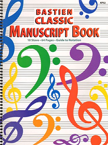 KP52 - Bastien Classic Manuscript Book - 10 Stave 64 Pages