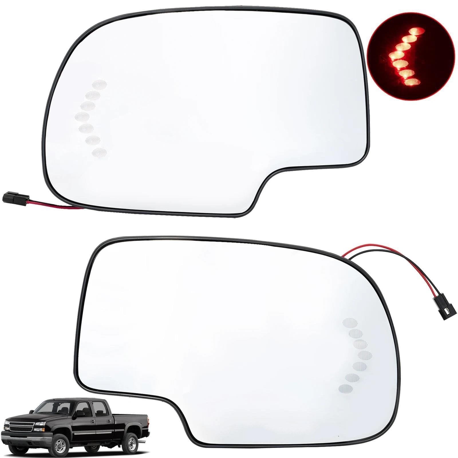Pour GMC Pour Sierra Pour Yukon XL 1500 2500 Conducteur/passager Côté Porte Aile Miroir Verre Chauffé CFCPKOYOZD(Gauche et droite)
