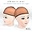 MORGLES 20 Pcs Brown Stocking Caps for Wigs Stretchy Nylon Wig Caps for Women Men