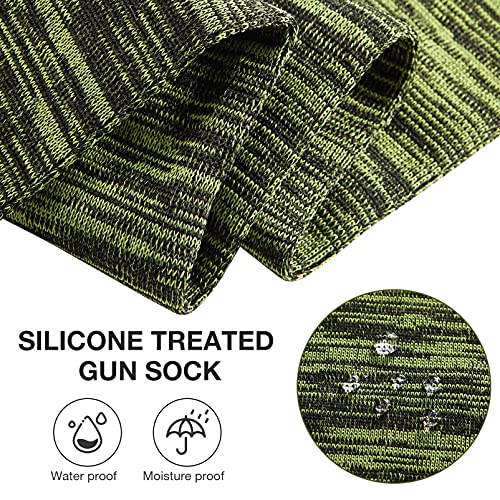 Flyfan Gun Sock Silicone Treated Knit Gun Socks For Rifles And Shotguns, 52 X 4.5 Inches Elastic Design Of Rifle Sock Gun Sleeve Fits Tactical Gun And Rifle With Scopes #TOP2